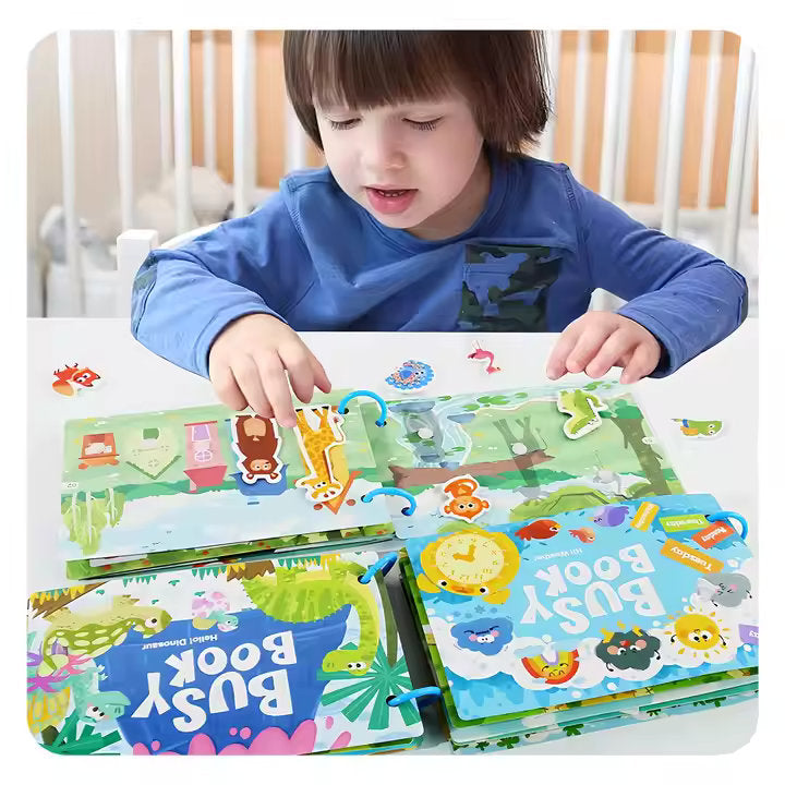 π§ π Montessori Educational Toys - Preschool Busy Book with Sticker Activities π¨πΆ