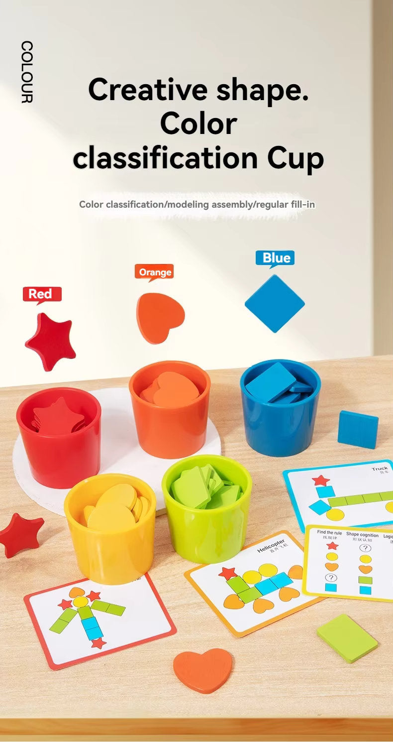 π§© Montessori Color Shape Classification Toy β Early Education Matching Game for Kids π¨