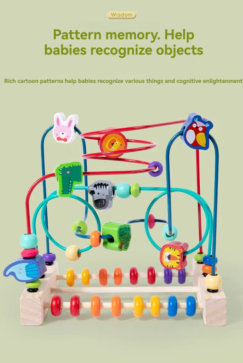 π’π§  Montessori Wooden Bead Maze | Colorful Sliding Roller Coaster Game for Toddlers | Fine Motor & Early Learning Toy ππΆ