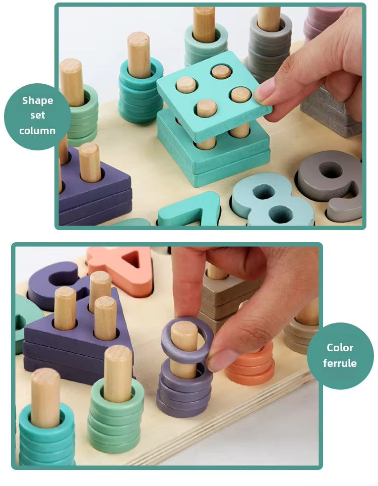 π’π Montessori 3-in-1 Number Puzzle Toy | Stacking, Counting & Shape Sorting | Early Learning Fun for Toddlers π―πΆ