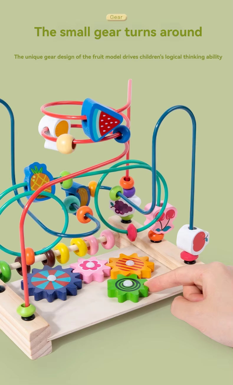 π’π§  Montessori Wooden Bead Maze | Colorful Sliding Roller Coaster Game for Toddlers | Fine Motor & Early Learning Toy ππΆ