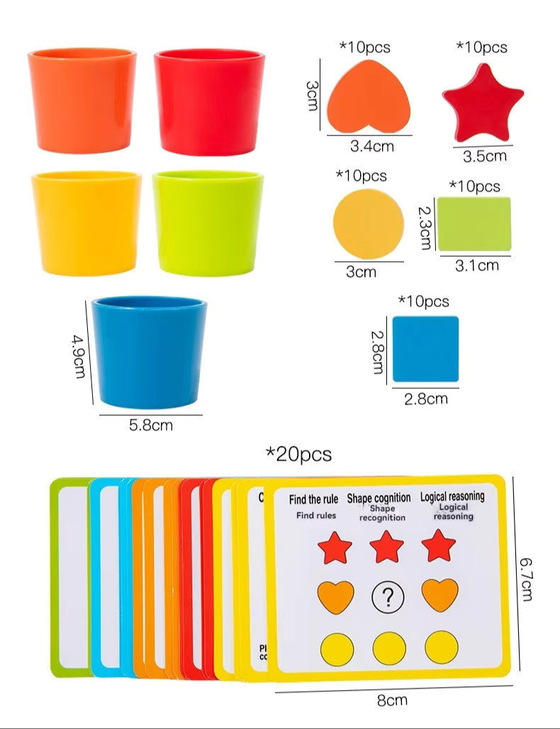 π§© Montessori Color Shape Classification Toy β Early Education Matching Game for Kids π¨