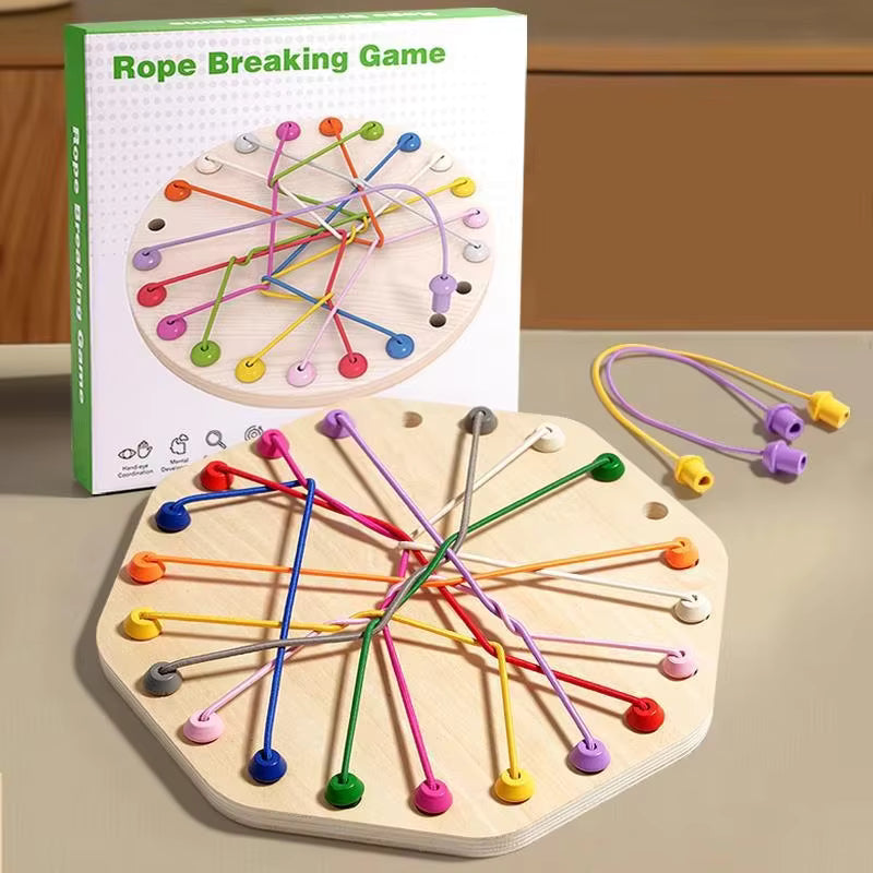 🧠 Montessori Wooden Rope Puzzle Game | Logical Thinking & Fun Challenge for Kids 🎯