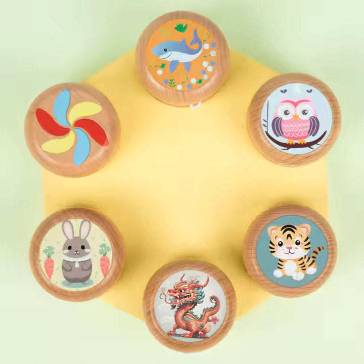 Whirling Fun π Wooden Cartoon Yo-Yo for Kids | Animal Balance Toy π―πΌπͺ