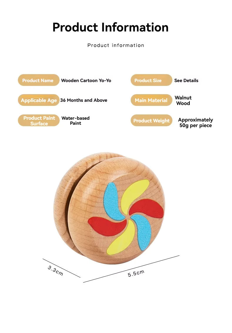 Whirling Fun π Wooden Cartoon Yo-Yo for Kids | Animal Balance Toy π―πΌπͺ