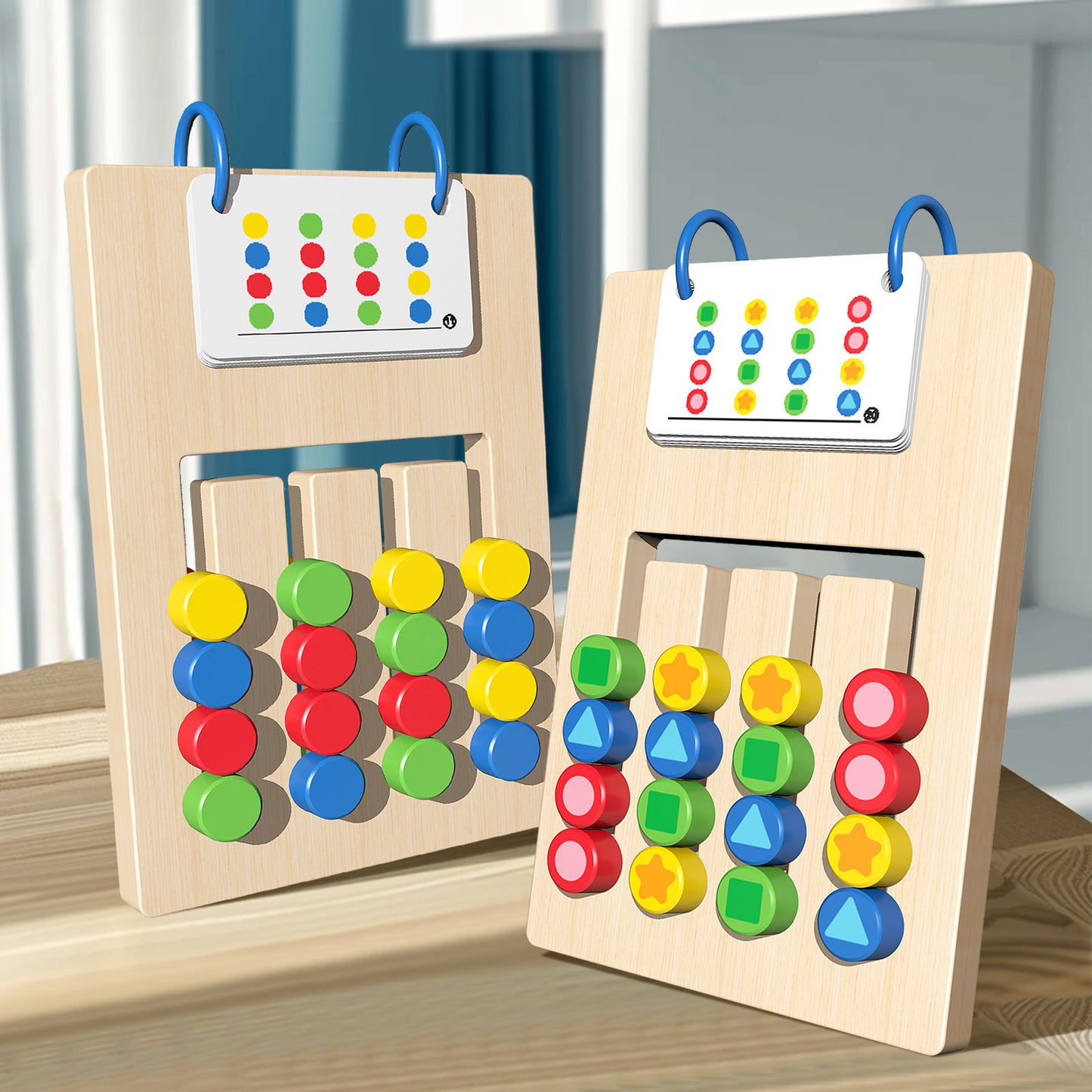 🎯🧩 Four-Color Logic Game | Montessori Wooden Brain Puzzle Toy for Kids 3+ 🎨♻️