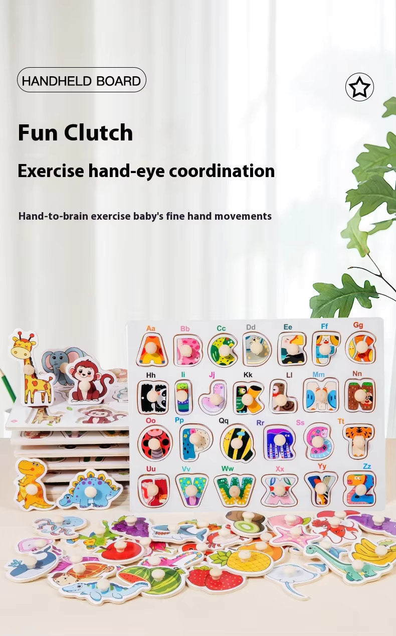 š§  Montessori Wooden Knob Puzzle Board Set ā Numbers, Letters, Animals & Vehicles ššš
°ļø