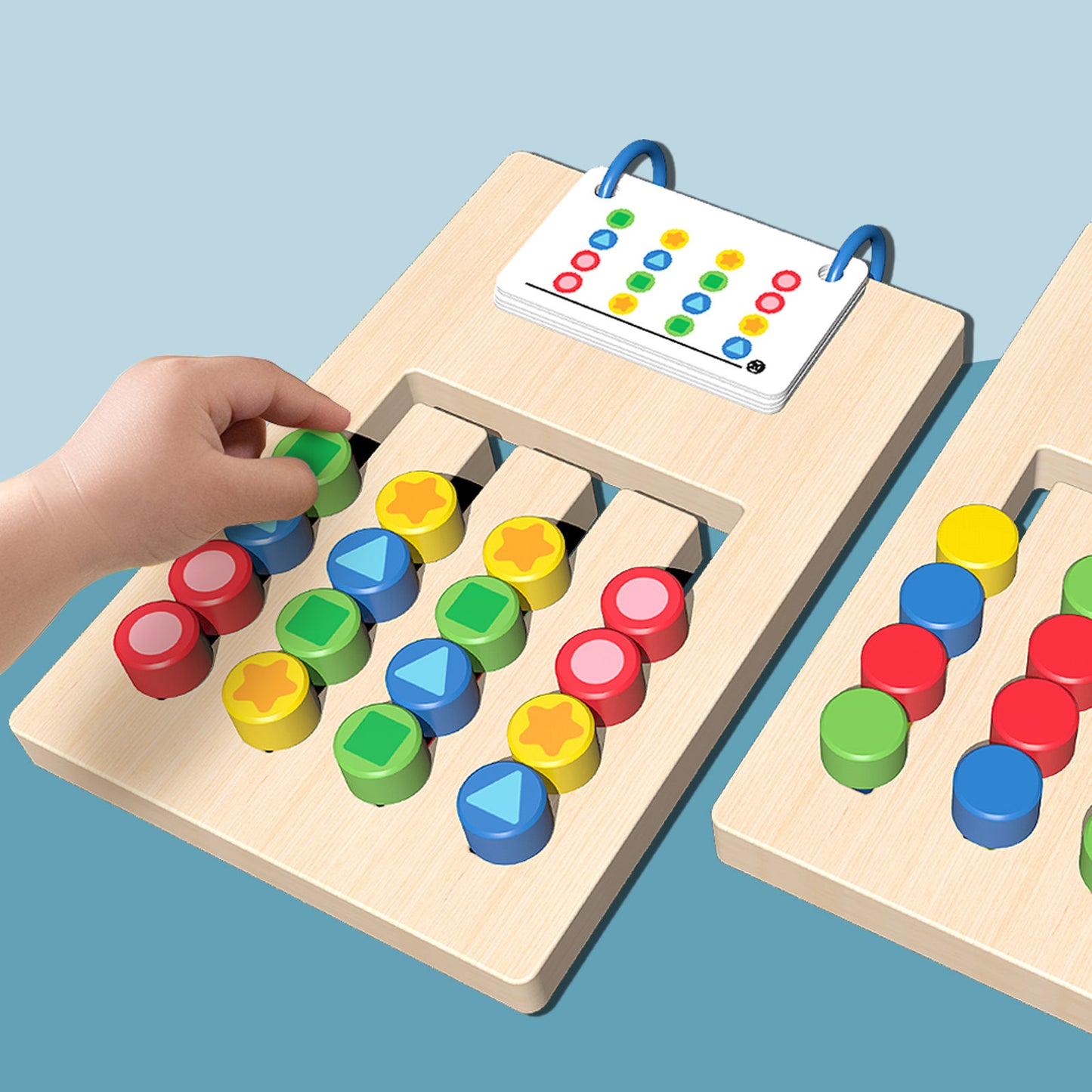 🎯🧩 Four-Color Logic Game | Montessori Wooden Brain Puzzle Toy for Kids 3+ 🎨♻️