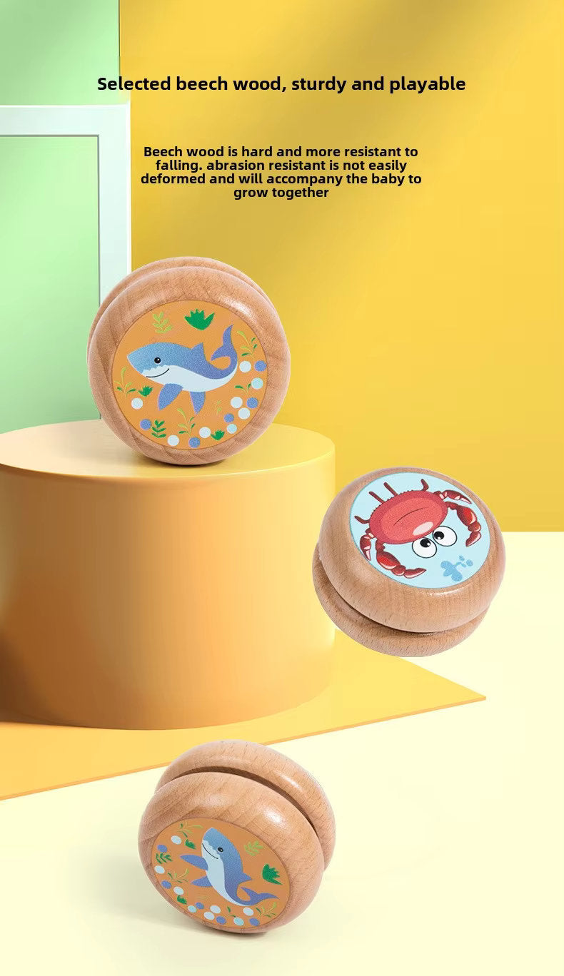Whirling Fun π Wooden Cartoon Yo-Yo for Kids | Animal Balance Toy π―πΌπͺ