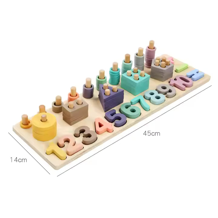 π’π Montessori 3-in-1 Number Puzzle Toy | Stacking, Counting & Shape Sorting | Early Learning Fun for Toddlers π―πΆ
