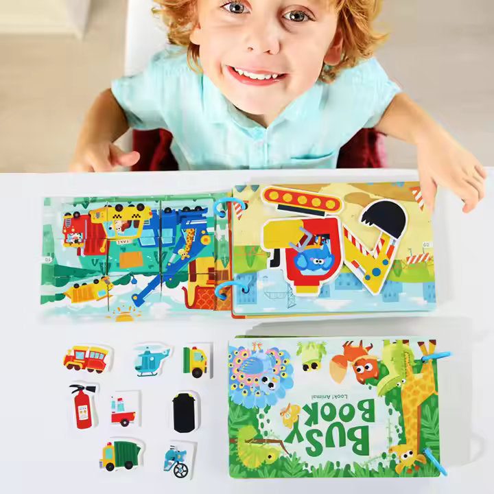 π§ π Montessori Educational Toys - Preschool Busy Book with Sticker Activities π¨πΆ