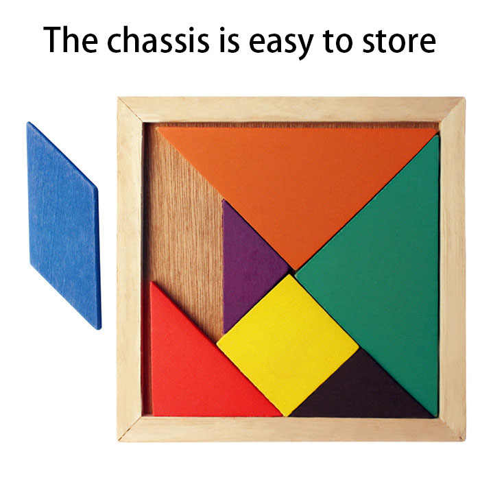 π§©π¨ Intelligent Geometric Math Wooden Tangram | Montessori Cartoon Puzzle Toy for Kids 3+ ππ§
