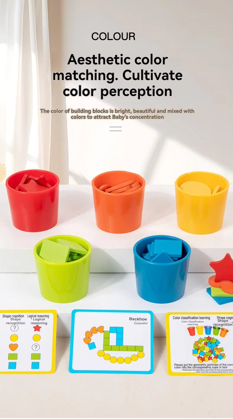 π§© Montessori Color Shape Classification Toy β Early Education Matching Game for Kids π¨