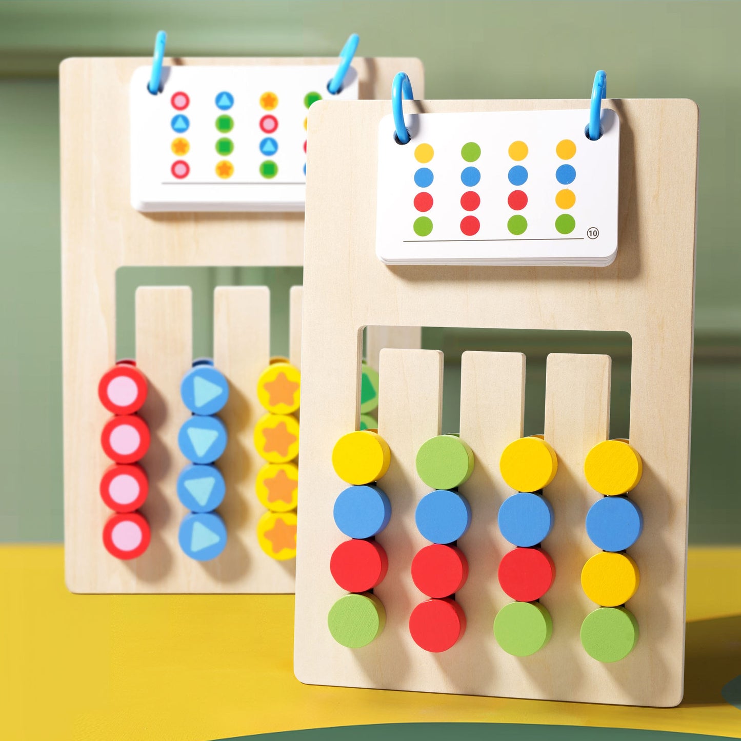 🎯🧩 Four-Color Logic Game | Montessori Wooden Brain Puzzle Toy for Kids 3+ 🎨♻️