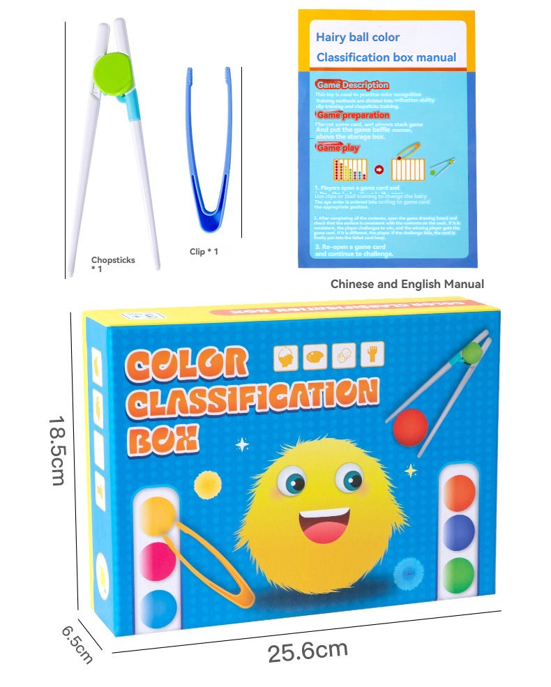🎨🌟 Montessori Children's Enlightenment | Wooden Clip & Hair Ball Sorting Puzzle 🧠✨