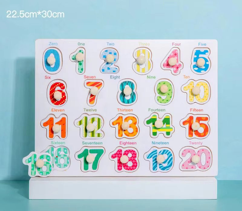 š§  Montessori Wooden Knob Puzzle Board Set ā Numbers, Letters, Animals & Vehicles ššš
°ļø