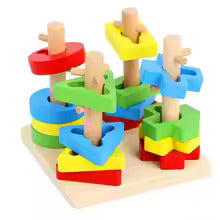 ππΊ Montessori Wooden Sorting & Stacking Puzzle | Early Educational Toy ππ§
