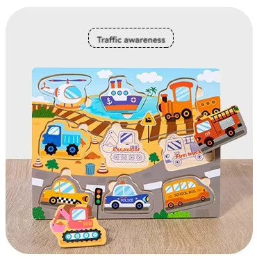 π§ π Montessori Cognitive Wooden Puzzle Board | Multi-Theme Early Education Toy for Kids Ages 3+ πΆπ
