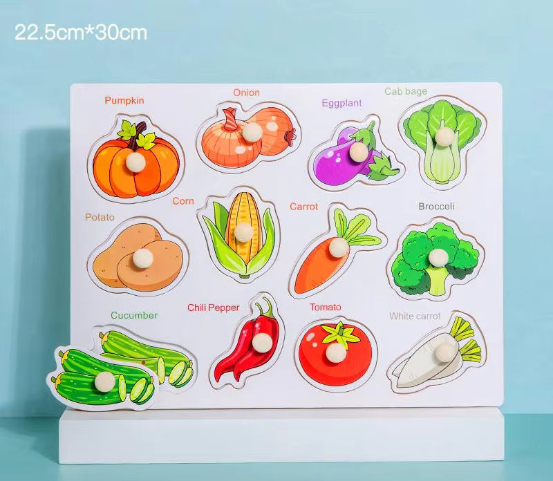 š§  Montessori Wooden Knob Puzzle Board Set ā Numbers, Letters, Animals & Vehicles ššš
°ļø