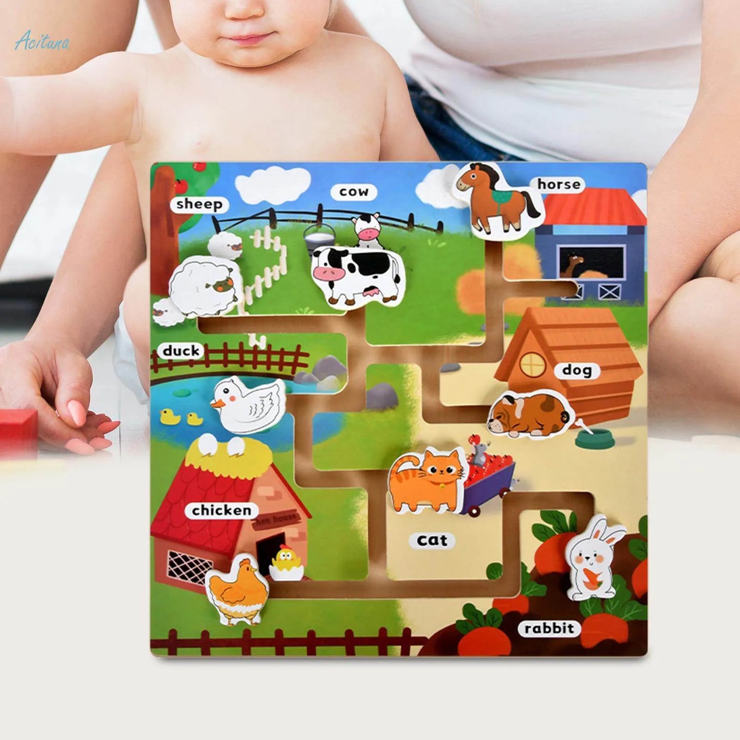 ๐๐ Montessori Maze Learning Board | Wooden Early Education Toy for Kids | Parent-Child Puzzle Game ๐งฉ๐ฎ