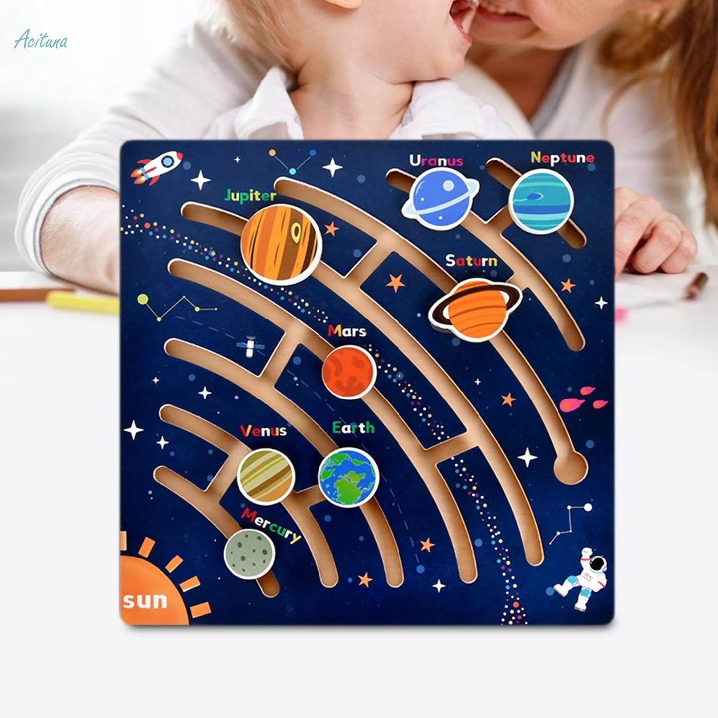 ๐๐ Montessori Maze Learning Board | Wooden Early Education Toy for Kids | Parent-Child Puzzle Game ๐งฉ๐ฎ