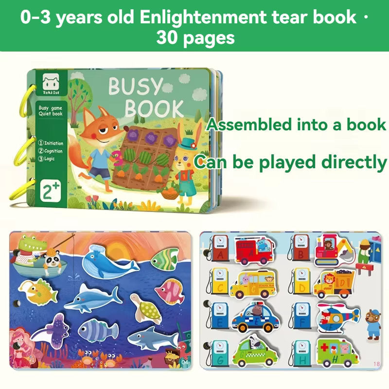 π¦π Busy Book Montessori Activity Set β Early Learning for Toddlers (30 Pages)