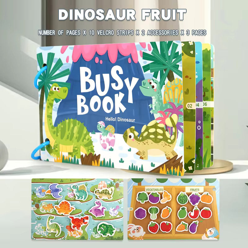 π§ π Montessori Educational Toys - Preschool Busy Book with Sticker Activities π¨πΆ