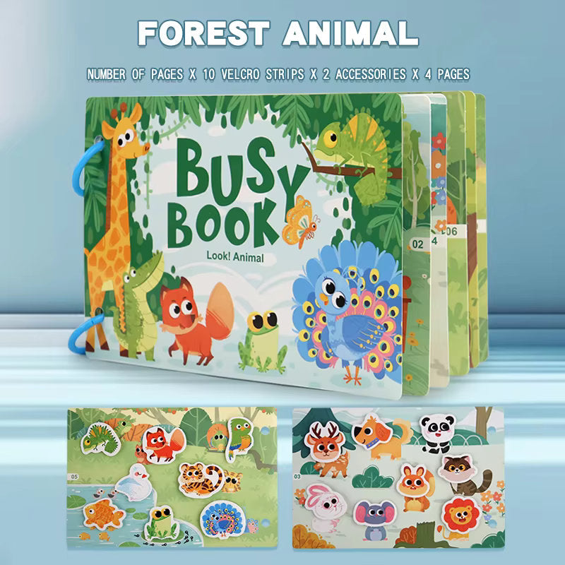 π§ π Montessori Educational Toys - Preschool Busy Book with Sticker Activities π¨πΆ