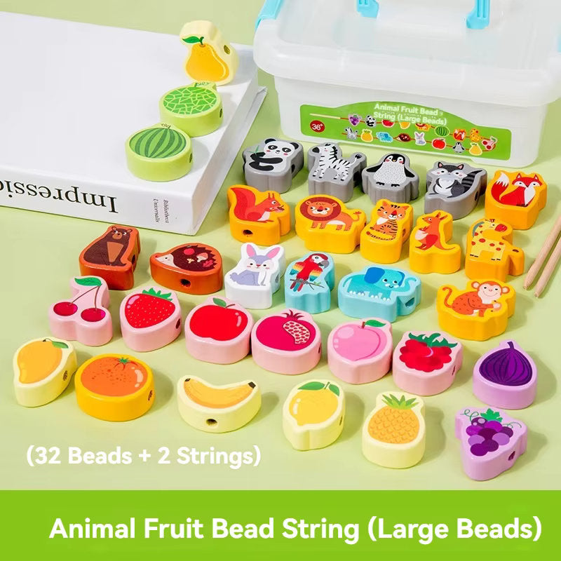 ๐จ๐  Early Educational Montessori Letter & Object Bead String Sets ๐งต๐งธ