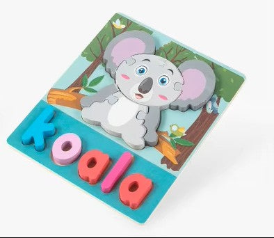 Montessori Wooden Jigsaw Puzzles π§©π’ | Spelling & Shape Recognition Fun for Kids π§ π¨