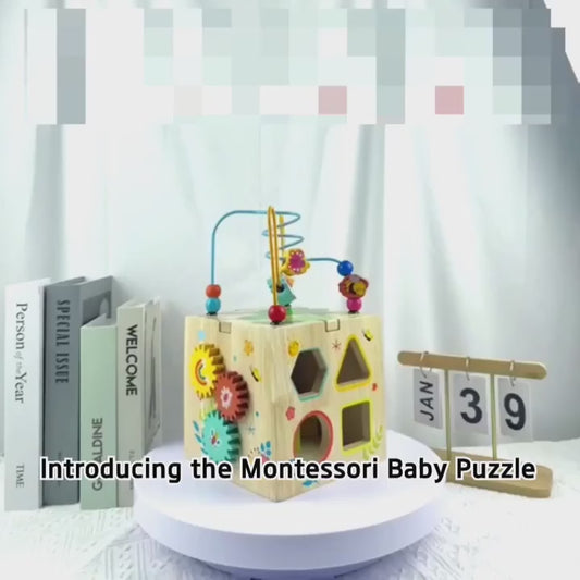 ๐งฉ๐ Montessori Multifunctional Activity Box | 5-in-1 Wooden Busy Cube with Bead Maze | Early Learning Fun for Toddlers ๐ ๐ถ