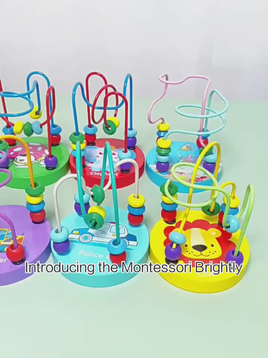 ๐๐ Montessori Wooden Bead Maze | Colorful Roller Coaster Fun ๐งฉ