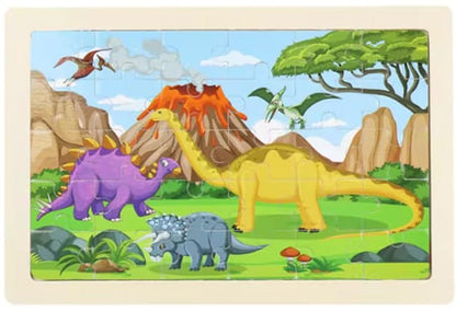 🧩 Puzzle Adventure! | Wooden Cartoon Puzzle Fun for Kids 🎨🦕