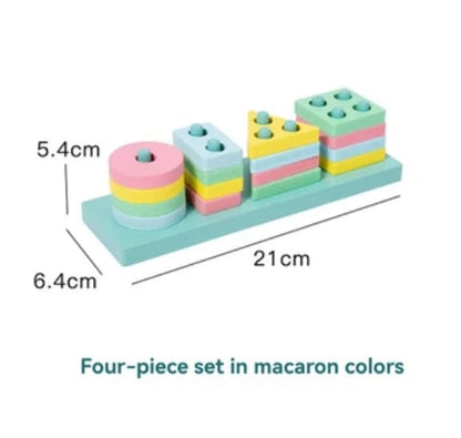 🌟✨ Montessori Wooden Educational Geometric Shape Matching Blocks 🌈🧠