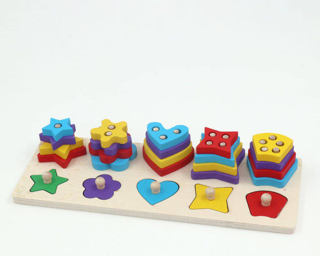🧠 Montessori Shape & Number Puzzle Board – Learn, Stack, Sort & Play! 🌟🔢💡