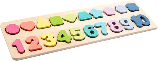 🧠 Montessori-Inspired Wooden Puzzle for Shapes & Numbers 🎨