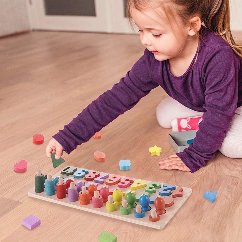 🌈🔢 Multi-Function Logarithmic Board | Montessori Wooden Math Toy 🌟🧠