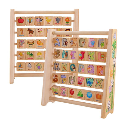 🔤🧸 Montessori Wooden Alphabet Spinner | ABC Learning & Shape Recognition Toy for Toddlers | 2+ Years 🌈🧠