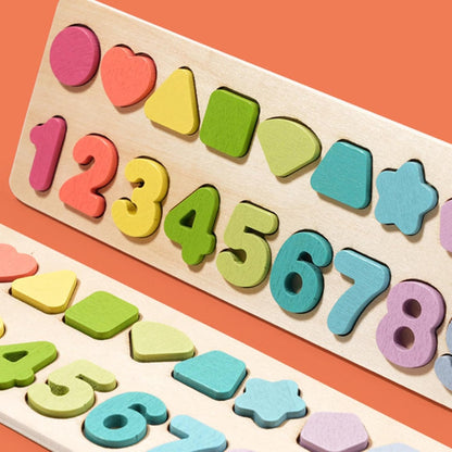 🧠 Montessori-Inspired Wooden Puzzle for Shapes & Numbers 🎨