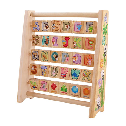 🔤🧸 Montessori Wooden Alphabet Spinner | ABC Learning & Shape Recognition Toy for Toddlers | 2+ Years 🌈🧠