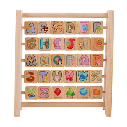 🔤🧸 Montessori Wooden Alphabet Spinner | ABC Learning & Shape Recognition Toy for Toddlers | 2+ Years 🌈🧠