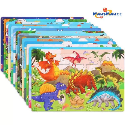 🧩 Puzzle Adventure! | Wooden Cartoon Puzzle Fun for Kids 🎨🦕