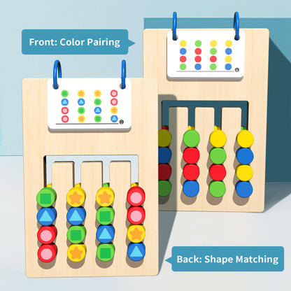 🎯🧩 Four-Color Logic Game | Montessori Wooden Brain Puzzle Toy for Kids 3+ 🎨♻️