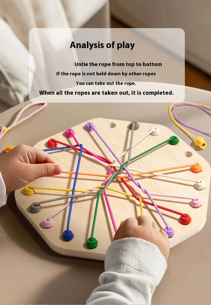 🧠 Montessori Wooden Rope Puzzle Game | Logical Thinking & Fun Challenge for Kids 🎯