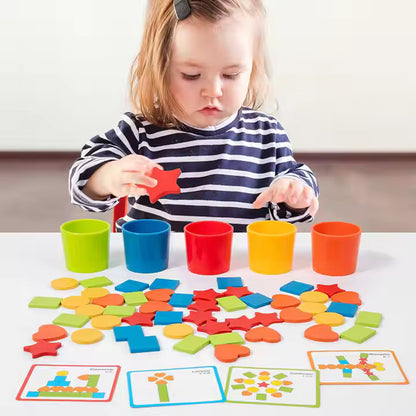🧩 Montessori Color Shape Classification Toy – Early Education Matching Game for Kids 🎨