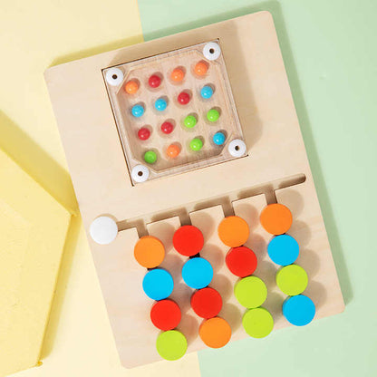 🎯🧩 Four-Color Logic Game | Montessori Wooden Brain Puzzle Toy for Kids 3+ 🎨♻️