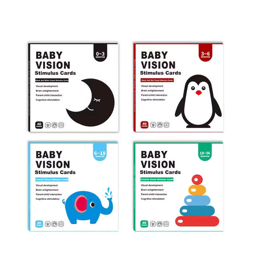 👶📚 Early Learning Visual Stimulation Flashcards 🖤🧠 Talking Cards for Babies & Toddlers