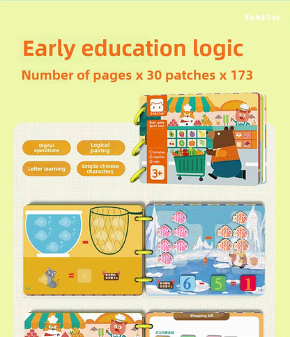 🦊📚 Busy Book Montessori Activity Set – Early Learning for Toddlers (30 Pages)