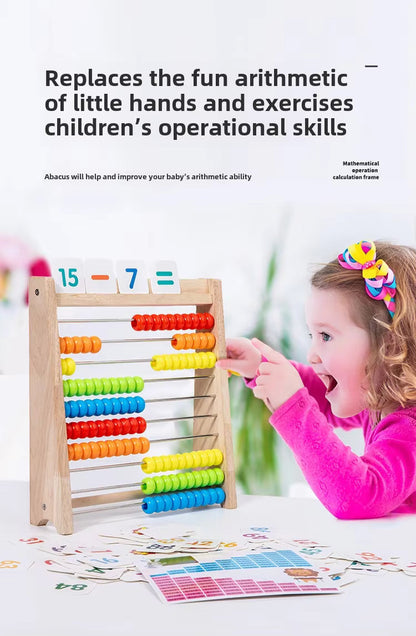 🧮 Wooden Abacus Stand for Kids – Make Math Fun & Hands-On! 🌈