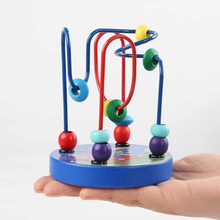 🎉🌈 Montessori Wooden Bead Maze | Colorful Roller Coaster Fun 🧩